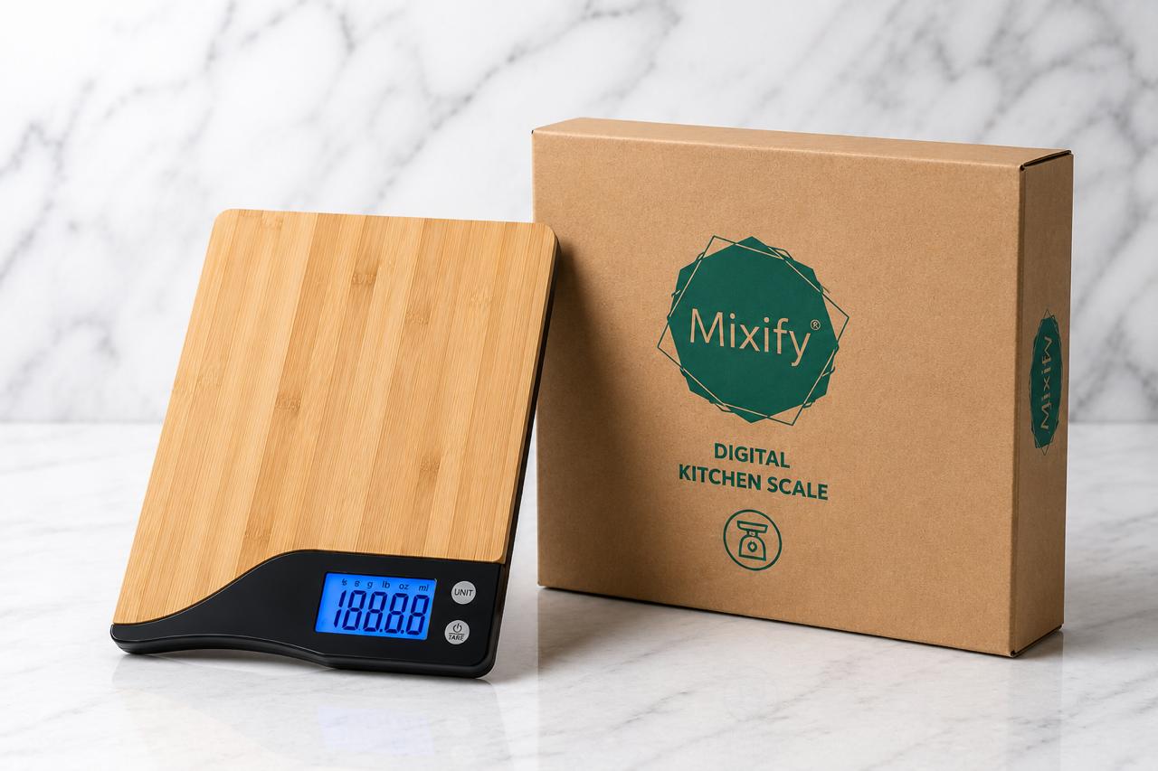Mixify Bamboo Digital Kitchen Scale