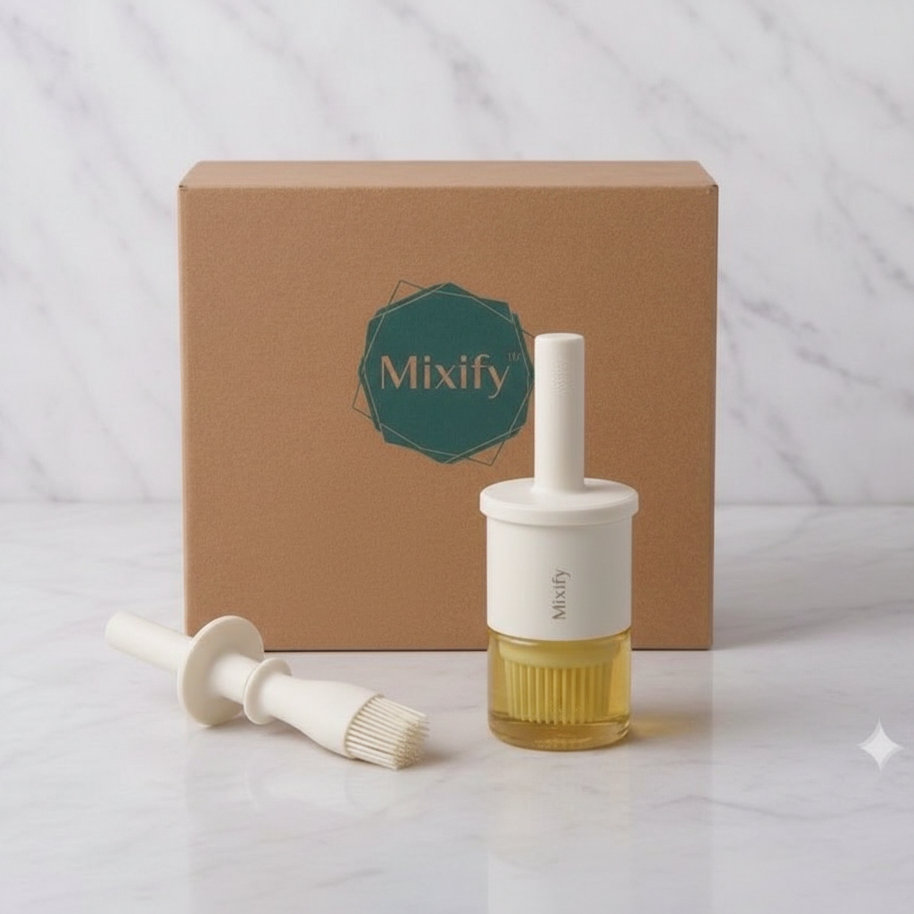 White Oil Dispenser Brush